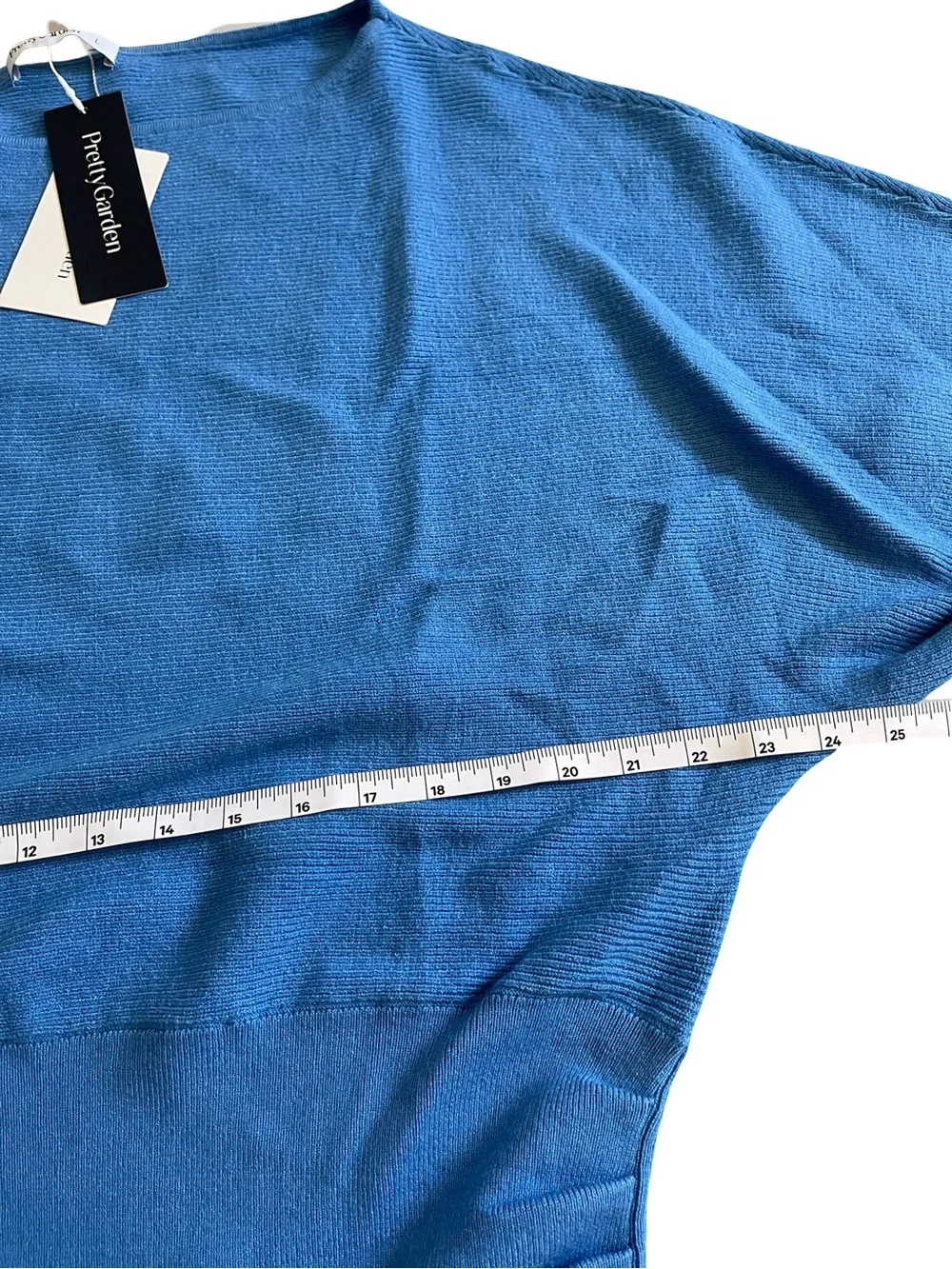 NWT PrettyGarden Boatneck Batwing Knit Sweater – Cerulean Blue size L